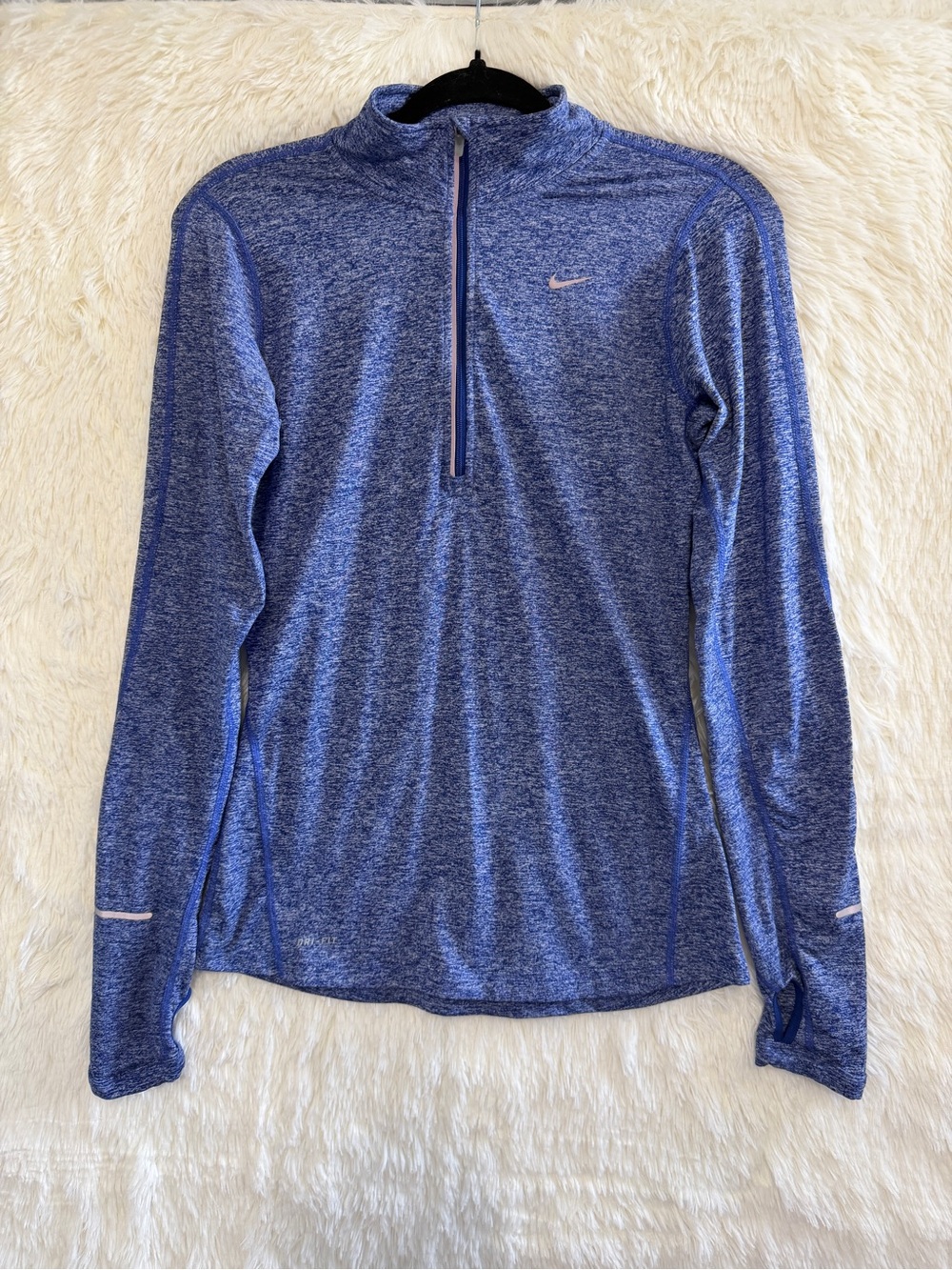 Nike Womens Running Dri-Fit 1/2 Zip Top Size XS Blue Hiking Sporty Gorpcore